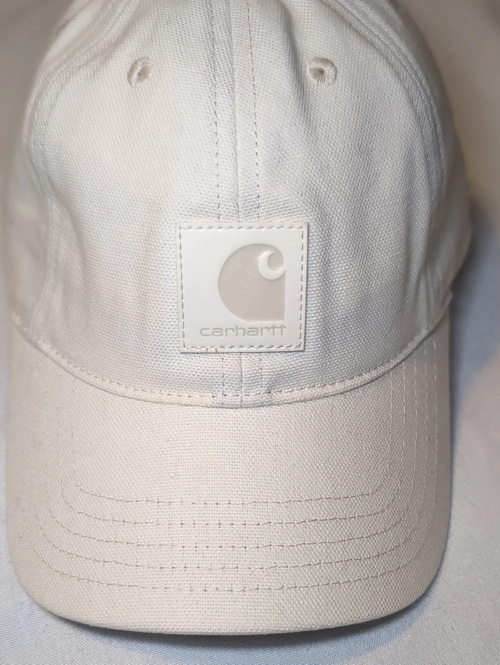 Carhartt White/Beige Canvas Baseball Cap with Logo Patch Baby Infant